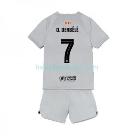 Jalkapallo Pelipaidat/Peliasut FC Barcelona Ousmane Dembele 7 Lasten Kolmaspaita 2022-2023 Lyhythihainen